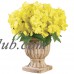 Impatiens Artificial Maintenance-Free Flower Bush - Set of 3, Yellow   